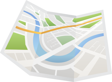 Şeffaf arkaplanda renkli haritanın dijital png çizimi. İzole imaj, seyahat ve turizm kavramı.