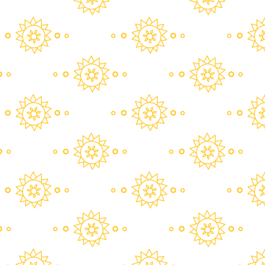 Şeffaf arkaplanda sarı güneş şekillerinin dijital png çizimi. İzole görüntü, desen ve şekiller.
