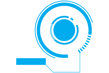 Şeffaf arkaplanda mavi kapsam taramasının dijital png illüstrasyonu. İzole görüntü, teknoloji ve hesaplama.