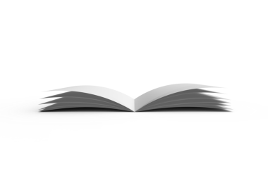 Şeffaf arkaplan üzerine beyaz açık kitabın dijital png çizimi. İzole görüntü, topluluk, tasarım arka planı.