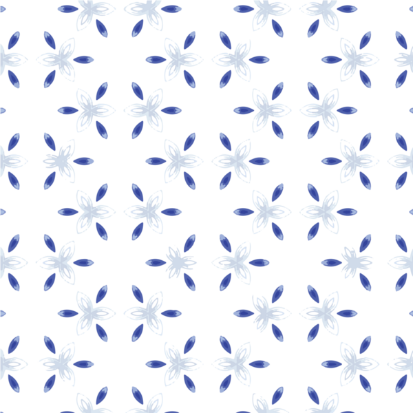 Saydam arkaplanda çoklu mavi çiçek şekillerinin dijital png çizimi. İzole görüntü, doğa ve şablon.