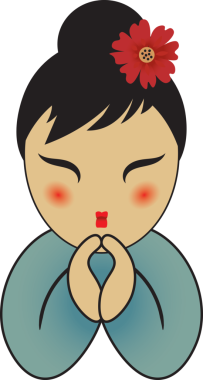 Şeffaf arkaplanda Asyalı kadının yüksek kesiminin dijital png çizimi. İzole görüntü, milliyet, köken.