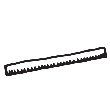 Şeffaf arkaplanda cetvelin dijital png çizimi. Ayrı görüntü, ekipman, matematik ve ölçüm kavramı.