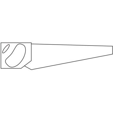 Şeffaf arkaplanda testere sembolünün dijital png çizimi. İzole görüntü, iş ve sembol kavramı.