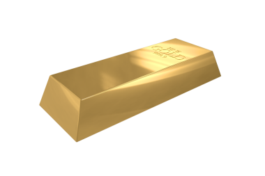 Şeffaf arkaplanda altın külçesinin dijital png çizimi. İzole görüntü, zenginlik ve sembol kavramı.