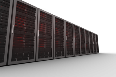 Şeffaf arkaplanda sunucu odasının dijital png çizimi. İzole görüntü, hesaplama ve iletişim konsepti.