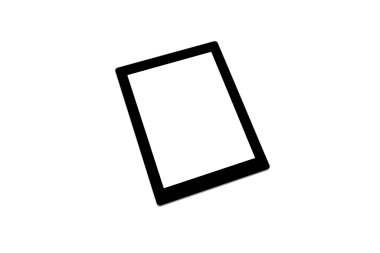 Saydam arkaplanda kopya alanı olan tabletin dijital png çizimi. İzole görüntü, hesaplama ve dijital arayüz kavramı.