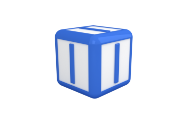 Şeffaf arkaplanda i harfli Küp 'ün dijital png çizimi. İzole görüntü, harf ve sembol kavramı.