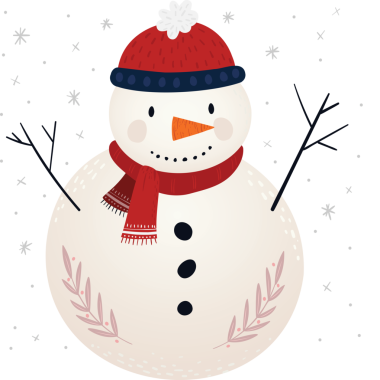 Şeffaf arkaplanda Mutlu Noel Kardan Adam 'ın dijital png çizimi. İzole görüntü, kış, Noel, kutlama ve gelenek.