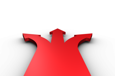 Şeffaf arkaplanda kırmızı okların dijital png çizimi. İzole görüntü, şekil ve sembol kavramı.