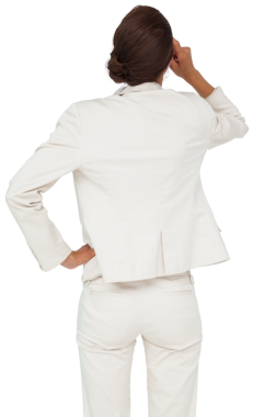 Şeffaf arka planda, melez bir kadının dijital png fotoğrafı. İzole imaj, iş ve ofis kavramı.