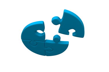 Şeffaf arkaplanda bulmaca elementlerinin dijital png çizimi. İzole görüntü, yaratıcılık ve sembol kavramı.