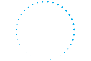 Saydam arkaplanda birden fazla mavi noktanın dijital png çizimi. İzole görüntü, şekiller ve noktalar.