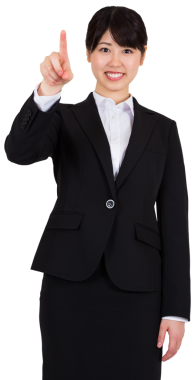 Şeffaf arkaplanda Asyalı iş kadınının dijital png fotoğrafı. İzole imaj, iş ve ofis kavramı.