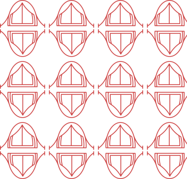 Şeffaf arkaplanda kırmızı çadırların dijital png çizimi. İzole görüntü, seyahat, soyut, desen ve şekiller.