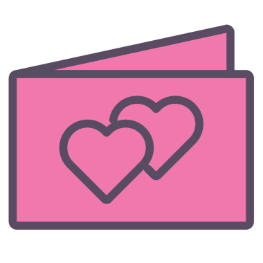 Şeffaf arkaplanda pembe karttaki kalp simgelerinin dijital png çizimi. İzole görüntü, şekil, renk ve aşk ve romantizm kavramı.