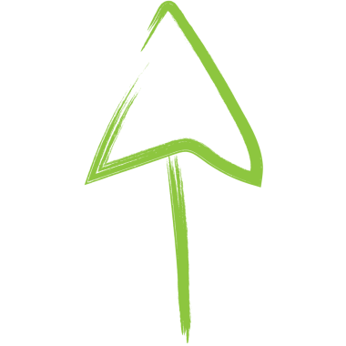 Şeffaf arkaplanda yeşil okun dijital png çizimi. İzole görüntü, yön ve şekil kavramı.