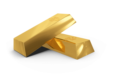 Şeffaf arkaplanda bulunan altın tuğlaların dijital png çizimi. İzole imaj, altın ve para kavramı.