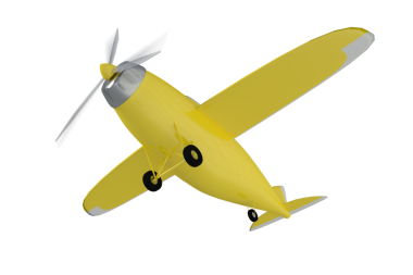 Şeffaf arkaplanda sarı düzlemin dijital png çizimi. İzole görüntü, ulaşım ve seyahat kavramı.