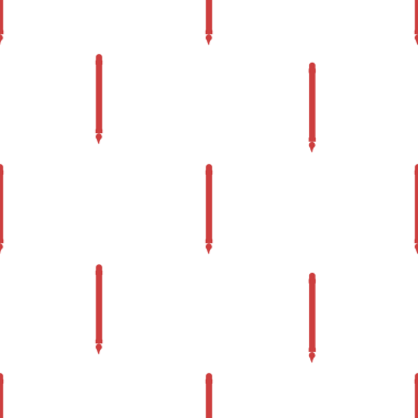 Saydam arkaplanda kırmızı kalemlerin dijital png çizimi tekrarlandı. İzole görüntü, yazı, yaratıcılık ve iletişim.