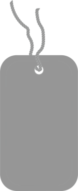 Şeffaf arkaplanda boş etiketin dijital png çizimi. İzole imaj, perakende ve alışveriş kavramı.