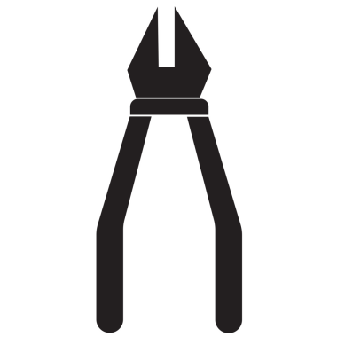 Şeffaf arkaplanda siyah kerpetenin dijital png çizimi. Ayrı görüntü, diy, onarım, zanaat ve araçlar.