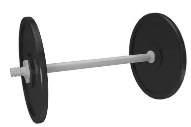 Şeffaf arkaplandaki ağırlıkların dijital png çizimi. İzole görüntü, egzersiz, fitness ve spor konsepti.