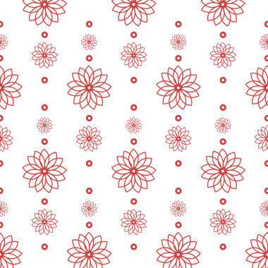 Kırmızı çiçeklerin dijital png çizimi şeffaf arkaplanda tekrarlandı. Ayrı resim, tasarım arkaplan ve maket