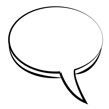 Şeffaf arkaplanda beyaz konuşma baloncuğunun dijital png çizimi. İzole görüntü, mesaj ve iletişim konsepti.