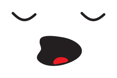 Şeffaf arka planda ağzı açık olan yüz tanıtımı. İzole görüntü, şekil ve duygu konsepti.