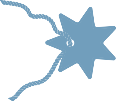 Şeffaf arkaplanda mavi yıldızlı noel süslemesinin dijital png çizimi. İzole imaj, Noel, gelenek ve kutlama.