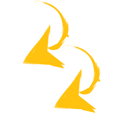 Şeffaf arkaplanda sarı okların dijital png çizimi. Ayrı görüntü, şekil, renk, kalıp ve tasarım kavramı.