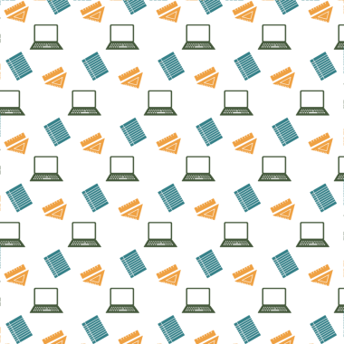 Şeffaf arkaplanda dizüstü bilgisayarın ve ofis simgelerinin dijital png çizimi. İzole görüntü, iş, model, şekil ve sembol kavramı.
