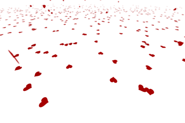 Saydam arkaplanda çoklu kırmızı kalplerin dijital png çizimi. İzole görüntü, aşk ve romantizm kavramı.