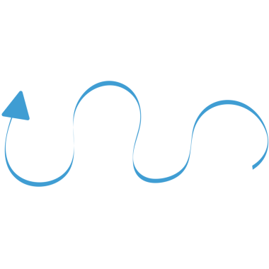 Saydam arkaplanda kopya alanı olan mavi okun dijital png çizimi. Ayrı görüntü, renk, şekil ve yazım kavramı.