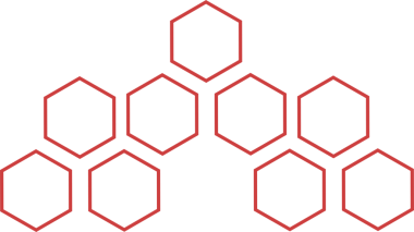 Şeffaf arkaplanda kırmızı soyut altıgen şeklinin dijital png çizimi. İzole görüntü, soyutlama ve şekil kavramı.