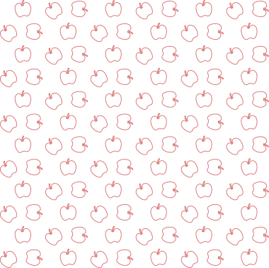 Şeffaf arkaplanda kırmızı elma deseninin dijital png çizimi. Ayrı görüntü, şekil, renk, kalıp ve tasarım kavramı.