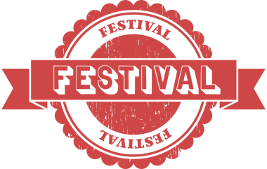 Saydam arkaplanda festival metni olan kırmızı beyaz tabelasının dijital png çizimi. İzole resim, işaret, mesaj ve iletişim.