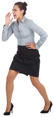 Saydam arka planda beyaz iş kadınının dijital png fotoğrafı. İzole imaj, iş ve ofis kavramı.