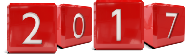 Saydam arkaplan üzerinde 2017 metin bulunan kırmızı küplerin dijital png çizimi. İzole görüntü, yeni yıl ve kutlama konsepti.