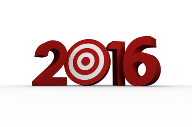 Saydam arkaplanda hedef alınan 2016 sayısının dijital png illüstrasyonu. İzole edilmiş görüntü, yeni yıl ve kutlama.