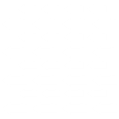 Saydam arkaplanda tekrarlanan okların beyaz desenlerinin dijital png çizimi. İzole görüntü, kalıp ve şekil kavramı.