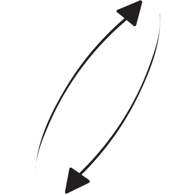 Şeffaf arkaplanda siyah okların dijital png çizimi. İzole görüntü, yön ve seçim kavramı.