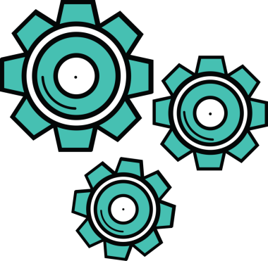Şeffaf arka planda dişli çarkların dijital png çizimi. İzole görüntü, iş akışı, endüstri ve vitesler.
