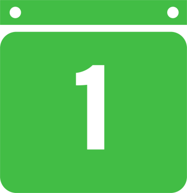 Şeffaf arkaplanda 1 numaralı yeşil plakanın dijital png çizimi. Ayrı resim, numaralandırma ve modelleme.