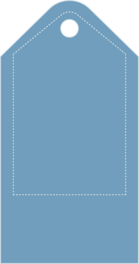 Şeffaf arkaplanda boş mavi etiketin dijital png çizimi. İzole edilmiş resim, hediye veya ürün etiketi şablonu.