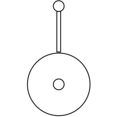 Şeffaf arkaplanda saat sarkacının dijital png çizimi. İzole saat aracı, saat parçası.