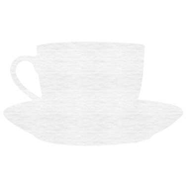 Saydam arkaplanda kopyalama alanı olan gri bardak ve plakanın dijital png çizimi. İzole görüntü, şekil, yemekler ve yazım konsepti.