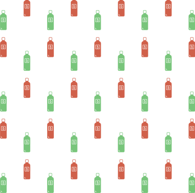 Saydam arkaplanda kırmızı ve yeşil yangın söndürücülerin dijital png çizimi. İzole görüntü, şekil, renk ve yangın söndürme kavramı.