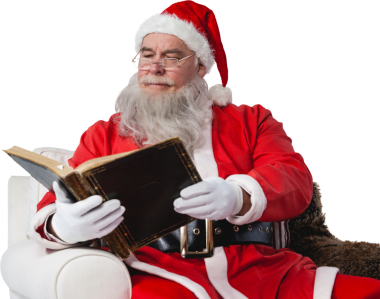 Şeffaf arka planda Noel Baba 'nın dijital png fotoğrafı. İzole fotoğraf, Noel ve gelenek konsepti.